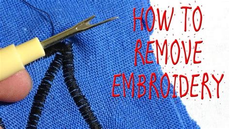 how to remove embroidery patch on clothing